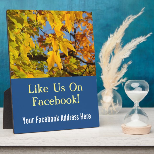 Facebook Address Here signs counter plaques Autumn (Côté)