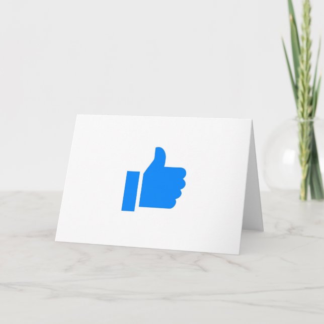 Facebook blaue Daumen arbeiten oben Karte (Vorderseite)
