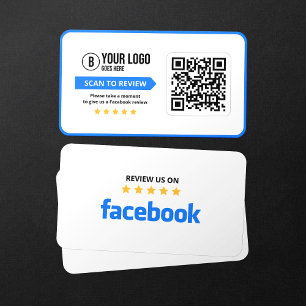 Facebook Business Bewertung 5-Sterne-Scannbarer QR Visitenkarte