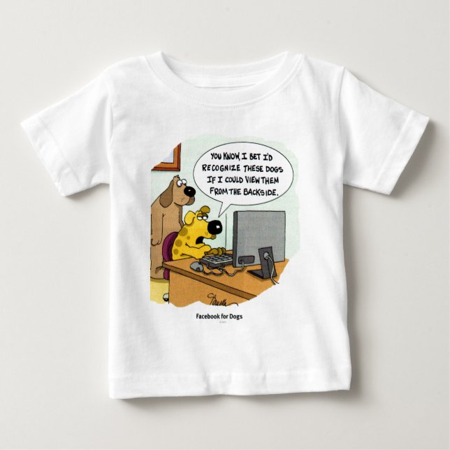 Facebook für Hunde Baby T-shirt (Vorderseite)