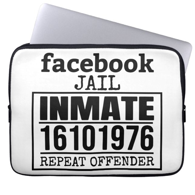 Facebook Haft wiederholt Straftäter Laptopschutzhülle (Vorderseite)