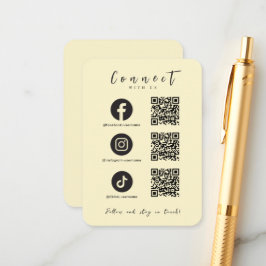 Facebook Instagram Tiktok QR Code Soft Groovy Begleitkarte