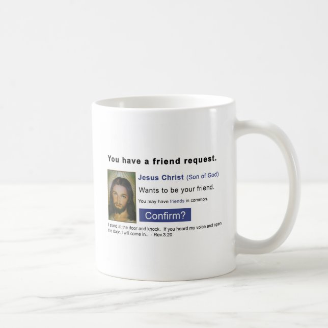 Facebook-Jesus Kaffeetasse (Rechts)