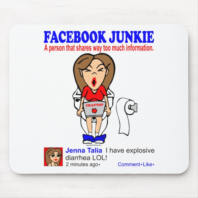 FACEBOOK JUNKIE MOUSEPAD (Vorne)