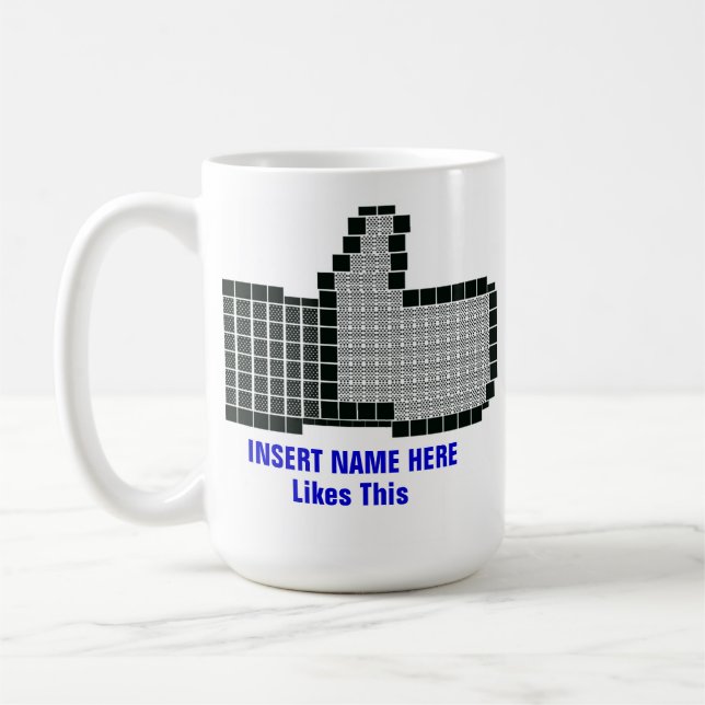 Facebook Like Button Kaffeetasse (Links)