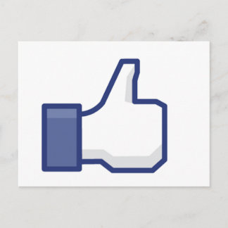 Facebook Like Button Postkarte