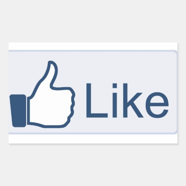 Facebook "Liked" Rechteckiger Aufkleber (Vorderseite)