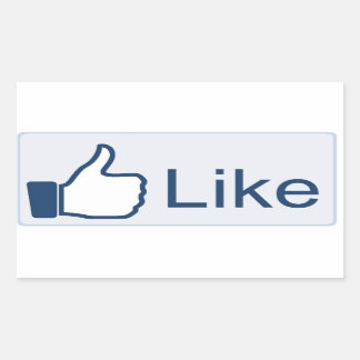 Facebook &quot;Liked&quot; Rechteckiger Aufkleber