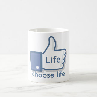 Facebook mögen Leben Daumen-Oben Kaffeetasse