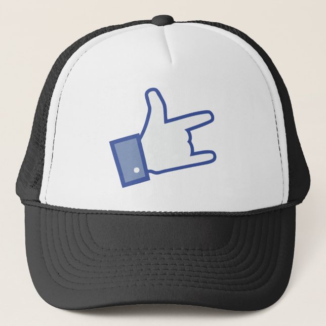 Facebook mögen Sie Daumen Rock-and-Rollikone Truckerkappe (Vorderseite)