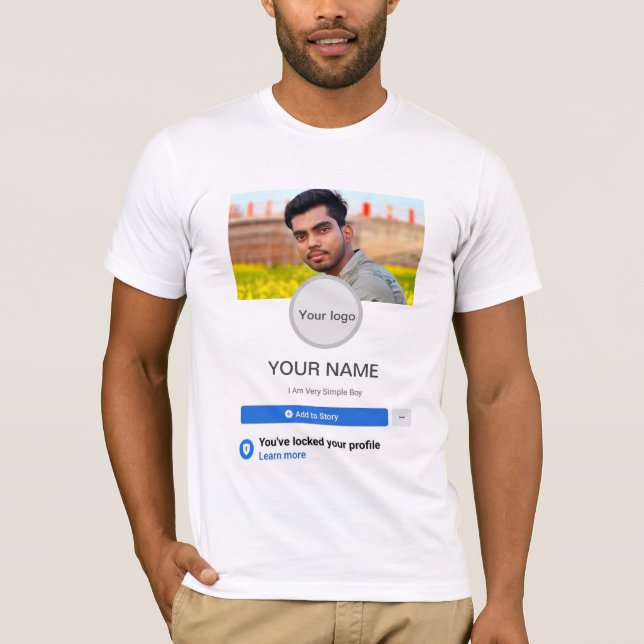 Facebook-Profil Männer-T - Shirt (Vorderseite)