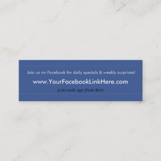 Facebook Profil-Visitenkarte *Specials blau Mini Visitenkarte
