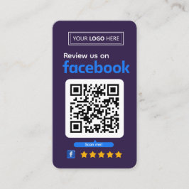 Facebook Review Request Business Card Deep Plum Visitenkarte