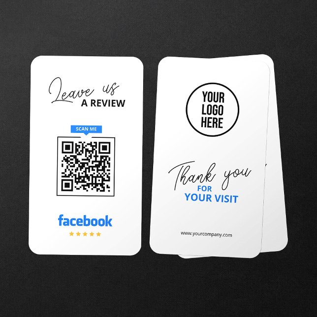 Facebook Reviews QR Code Business Review Link Visitenkarte (Von Creator hochgeladen)