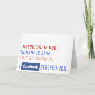 Facebook Stalker Feiertagskarte