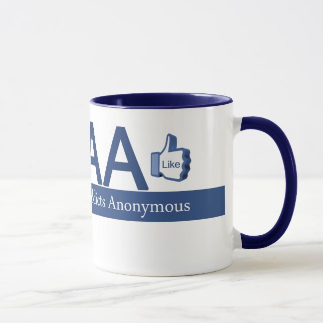 Facebook Süchtige anonym Tasse (Rechts)