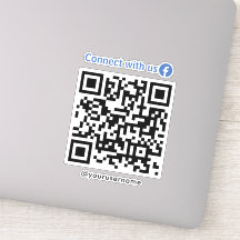 Facebook-Verbindung mit Qr-Code von uns weiß