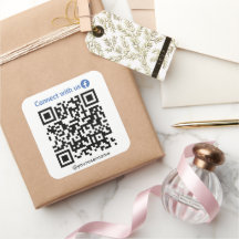 Facebook-Verbindung mit Qr-Code von uns weiß