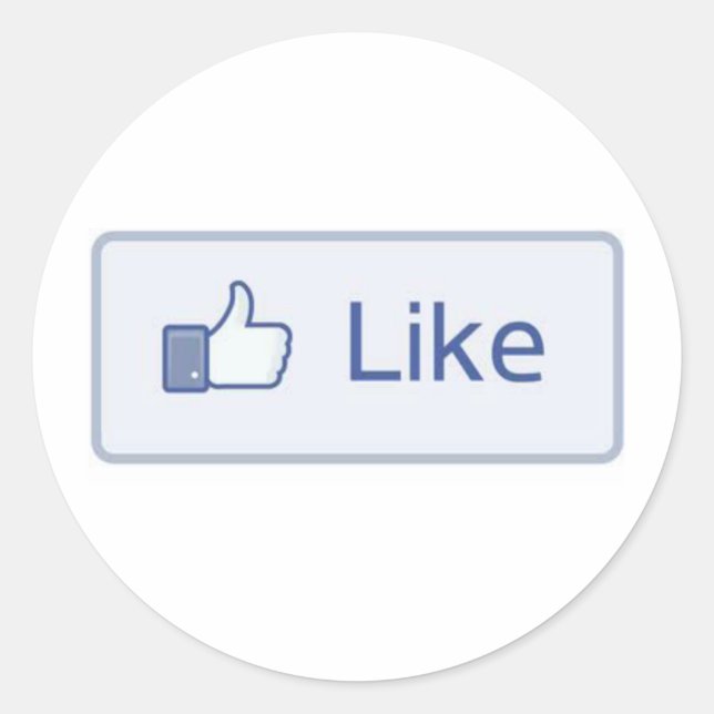 Facebook wie runder aufkleber (Vorderseite)