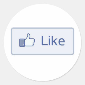 Facebook wie runder aufkleber
