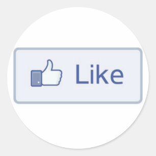 Facebook wie runder aufkleber