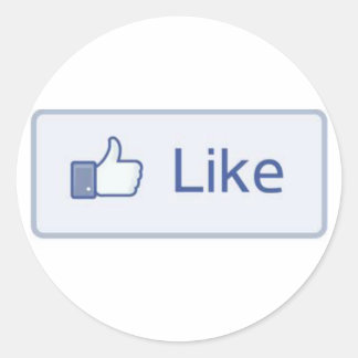 Facebook wie runder aufkleber