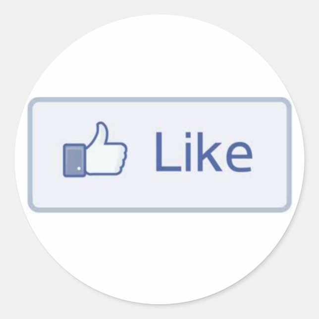 Facebook wie runder aufkleber (Vorderseite)