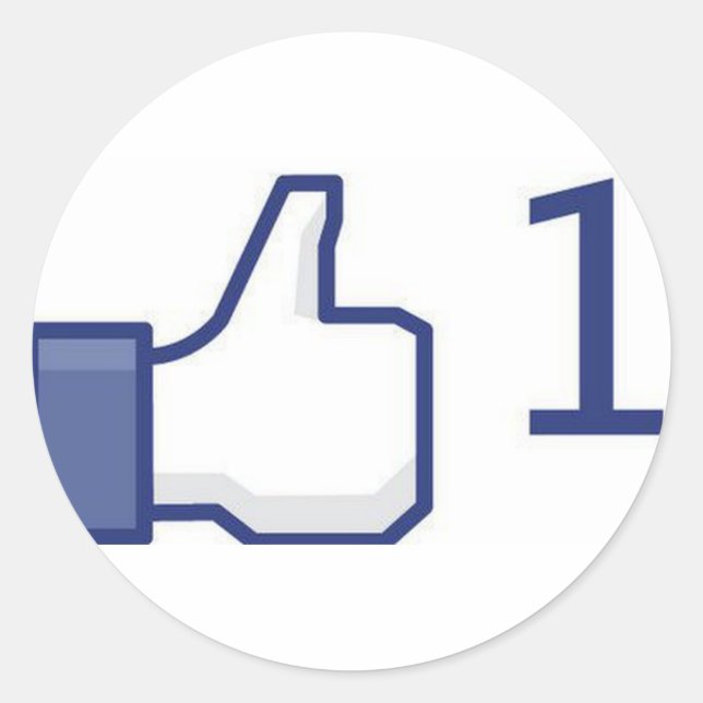 Facebook wirbelt wie Aufkleber hoch (Vorderseite)