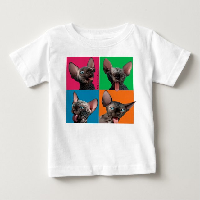 Facebuilding (Sphynx Kätzchen) Baby T-shirt (Vorderseite)