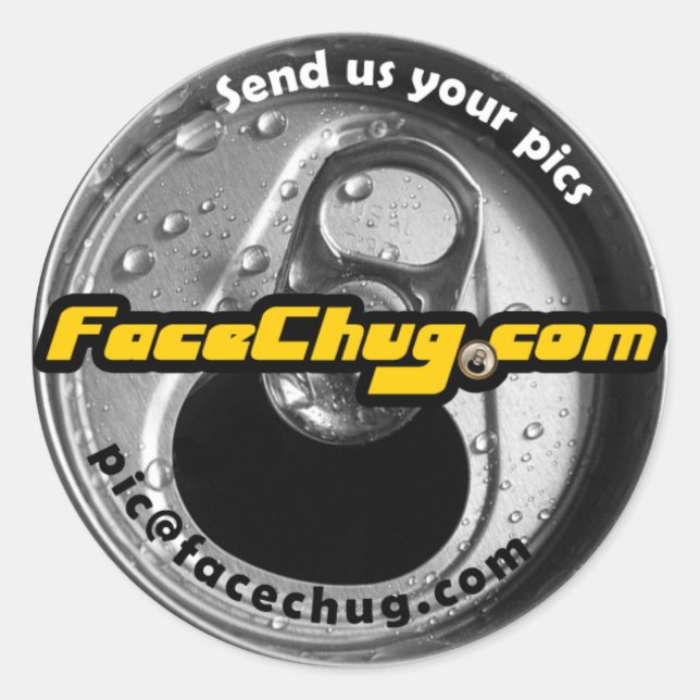 FaceChug.com Runder Aufkleber (Vorderseite)