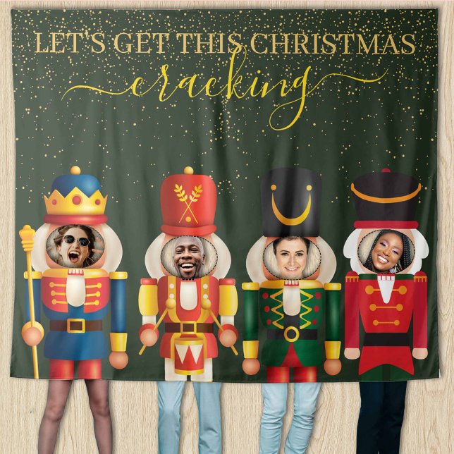 Faceless Nutcracker Green Christmas Foto Hintergru Wandteppich (Von Creator hochgeladen)