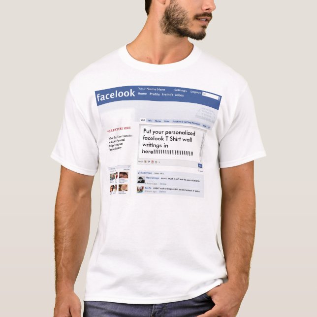 Facelook T-Shirt (Parodie) - persönliche (Vorderseite)