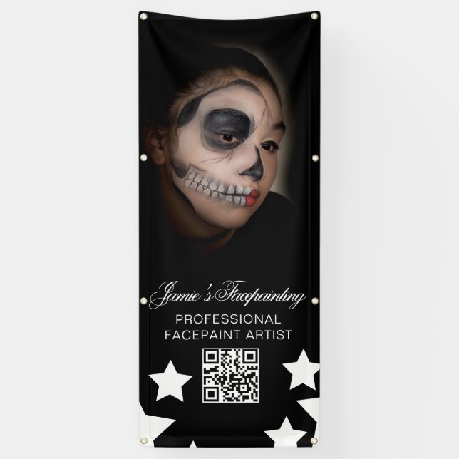 Facepainter Clown Children's Party Rental Business Banner (Vertikal)