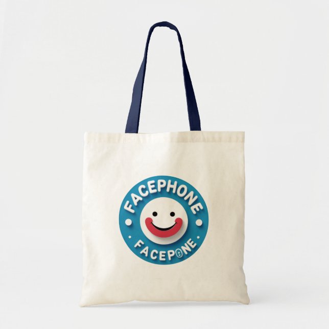 Facephone Smiley Tote Bag Tragetasche (Vorne)