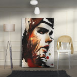 Faces - 001 leinwanddruck<br><div class="desc">Einzigartige Kollektion dynamischer, moderner Pop Kunst inspiriert Frauen zeigt Illustrationen.</div>