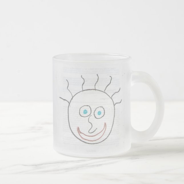 Faces amusantes Frosted Mug (Droit)