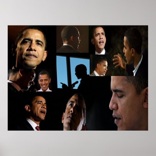 Faces of Barack Poster (Vorne)