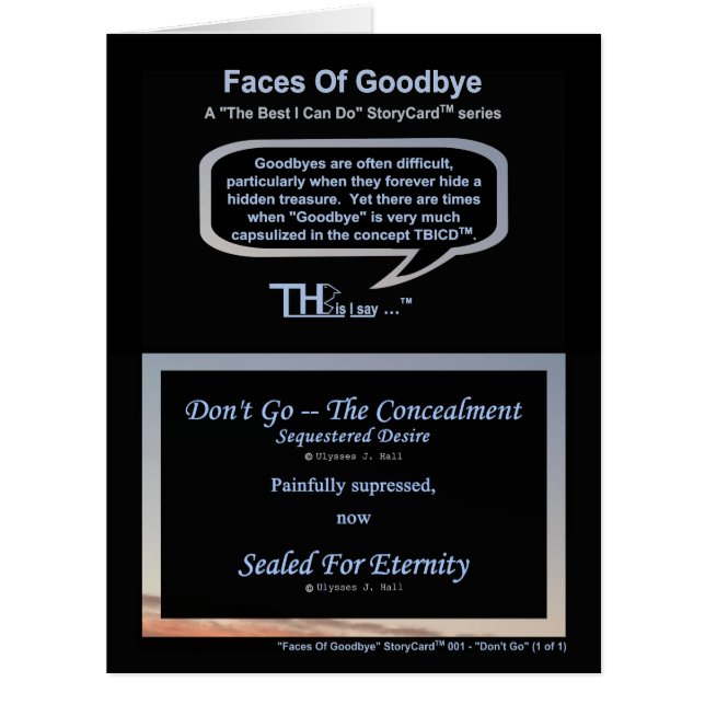 Faces of Goodbye - sequestrierter Wunsch Azure (Vorderseite)