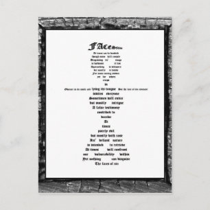 Faces of Sin Postkarte