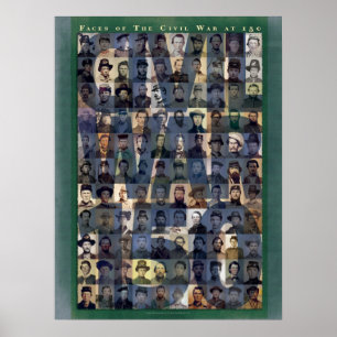 Faces of the Zivil War 150 Art Poster