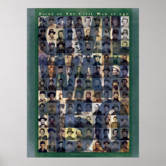 Faces of the Zivil War 150 Art Poster