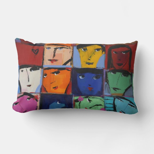 Faces Pillow Lendenkissen (Vorderseite)