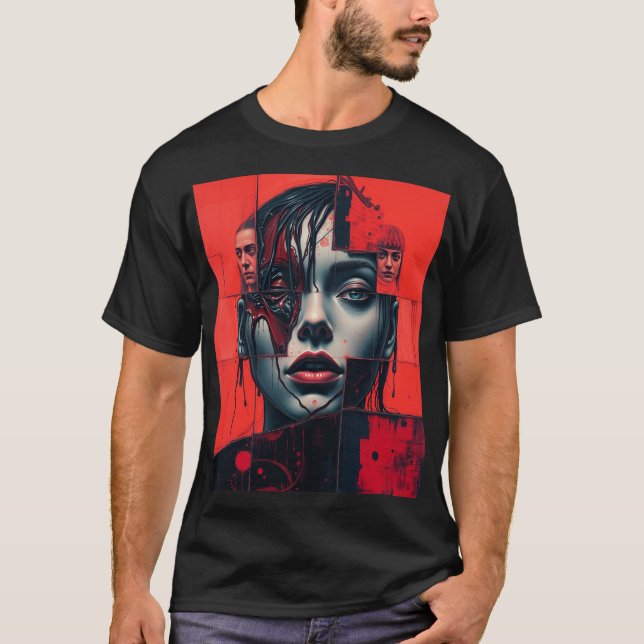"Faces Within Faces" T-Shirt (Vorderseite)