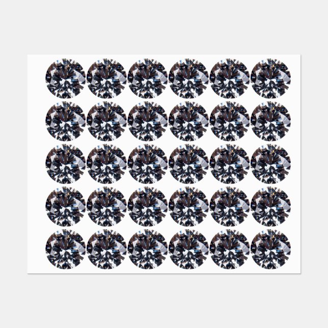 Faceted Elegance Diamond Image Etiketten (Blatt)
