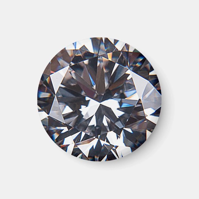 Faceted Elegant Diamond Gem Image Magnet (Vorne)