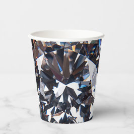 Faceted Elegant Diamond Gem Image Pappbecher