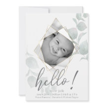 Faceted Foto Frame Eukalyptus Blätter Alabaster