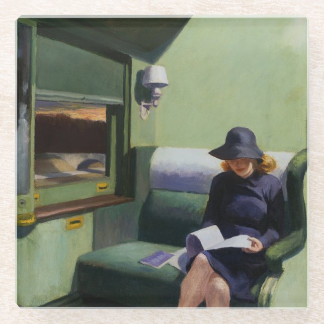 Fach C, Auto 293 durch Edward Hopper Glasuntersetzer (Vorderseite)