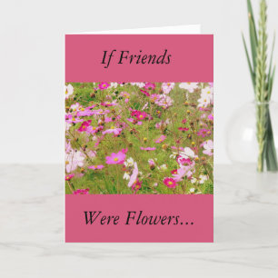 Fach der rosa Blume Freundschaft Karte