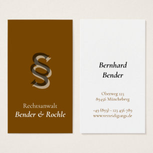 Fachanwalt mit §-Symbol braun